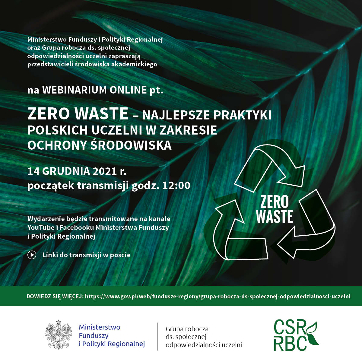 plakat webinaru zero waste