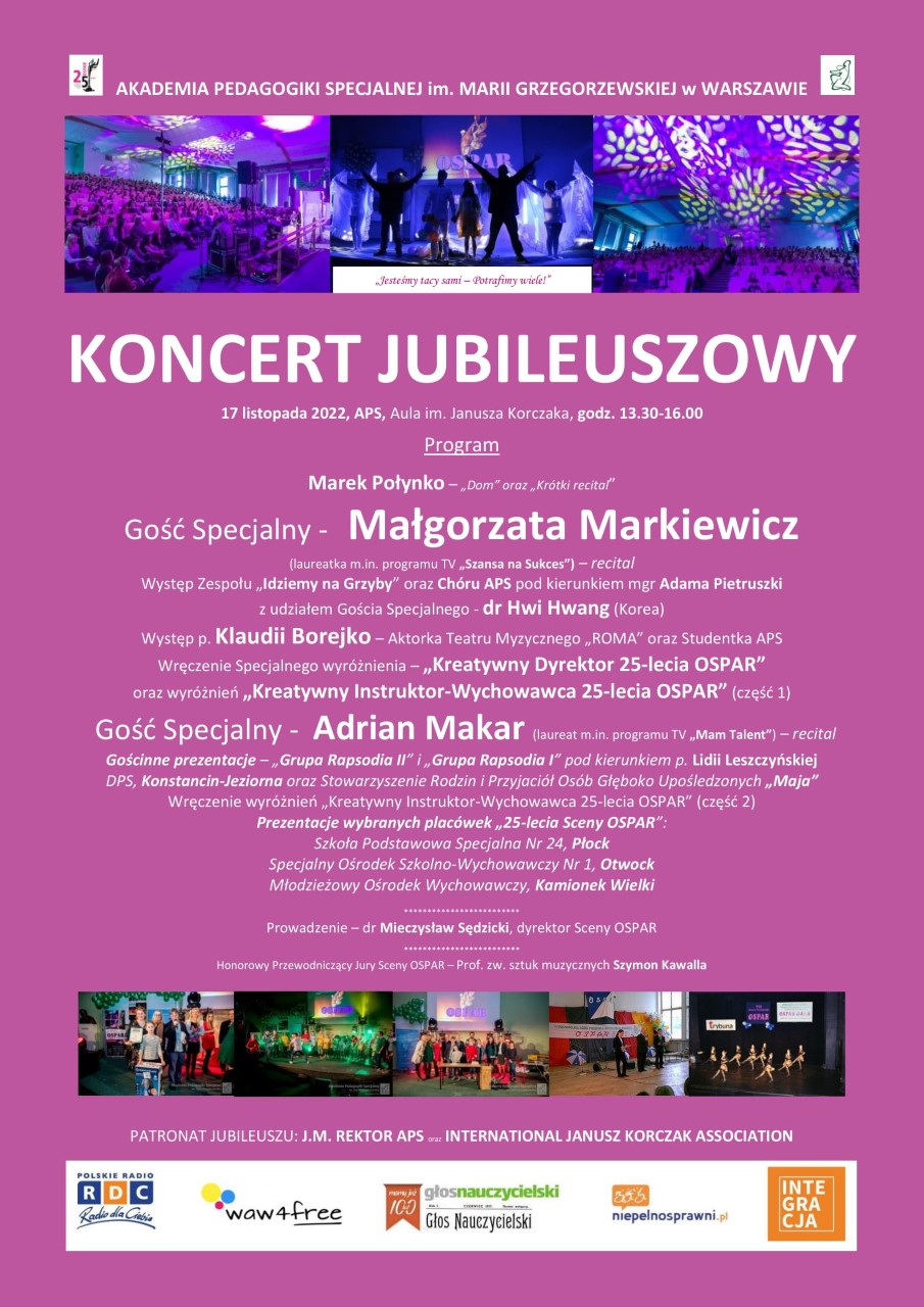 program koncertu