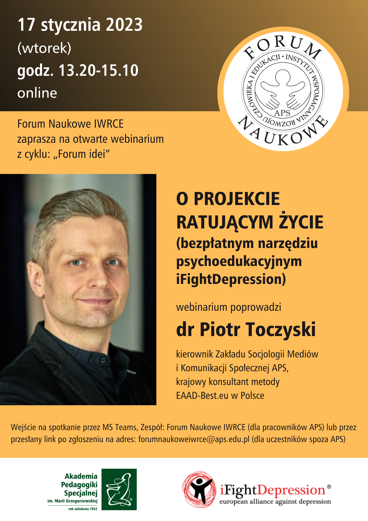 plakat webinarium Forum Naukowe Toczyski