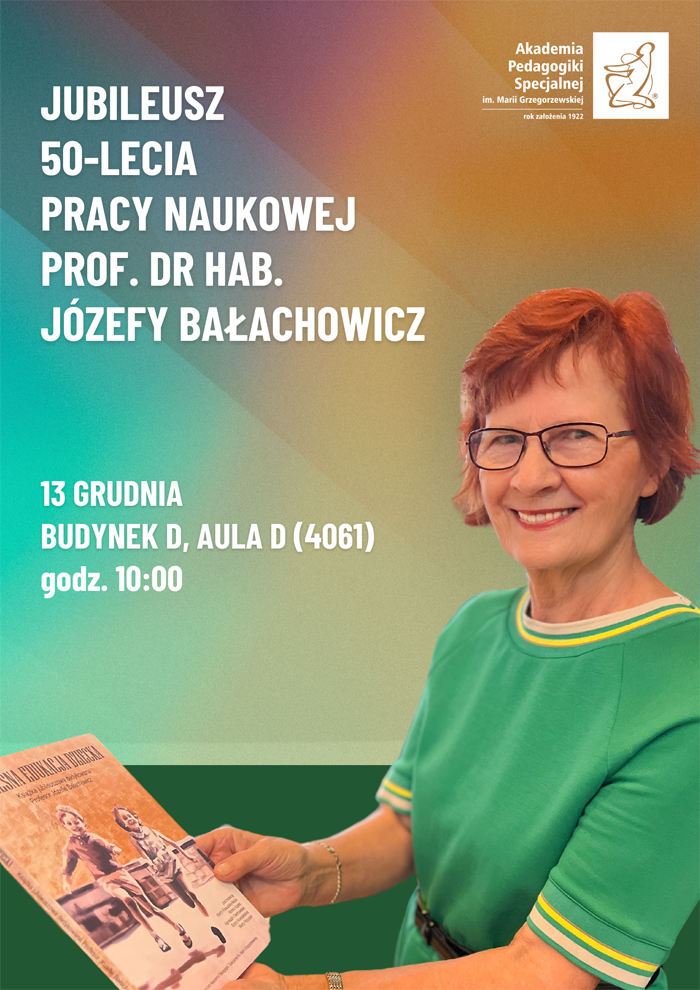 Plakat jubileusz 50-lecia prof. J. Bałachowicz