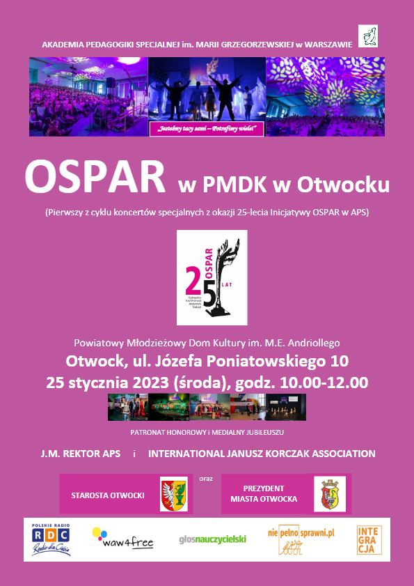 plakat koncert specjalny z okazji 25-lecia Inicjatywy OSPAR