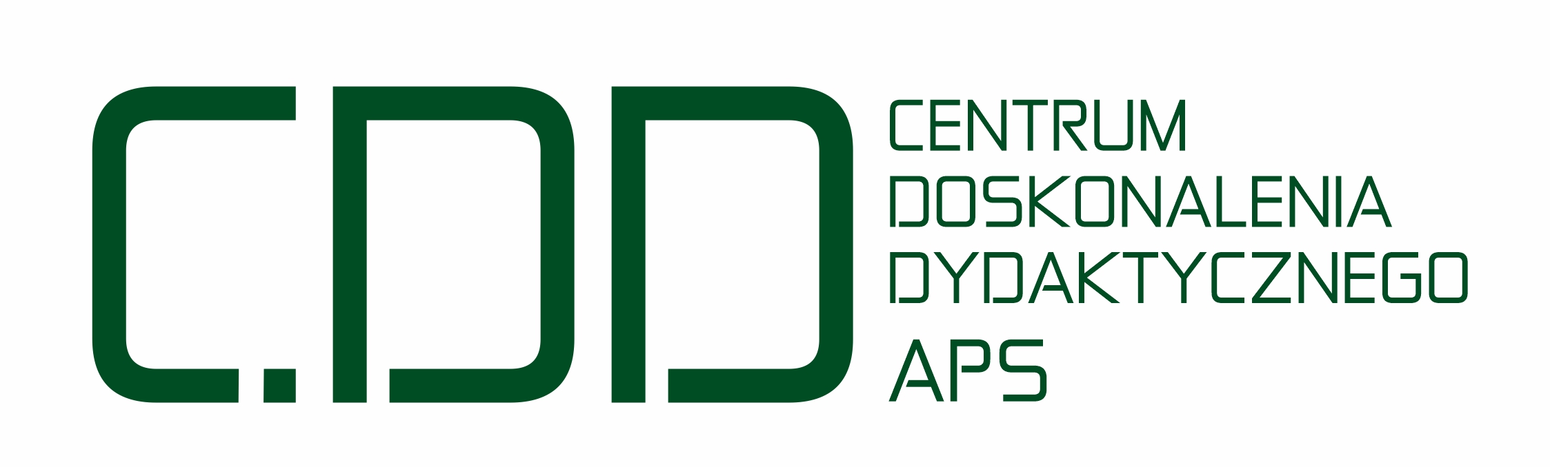 Litery CDD napis Centrum Doskonalenia Dydaktycznego APS