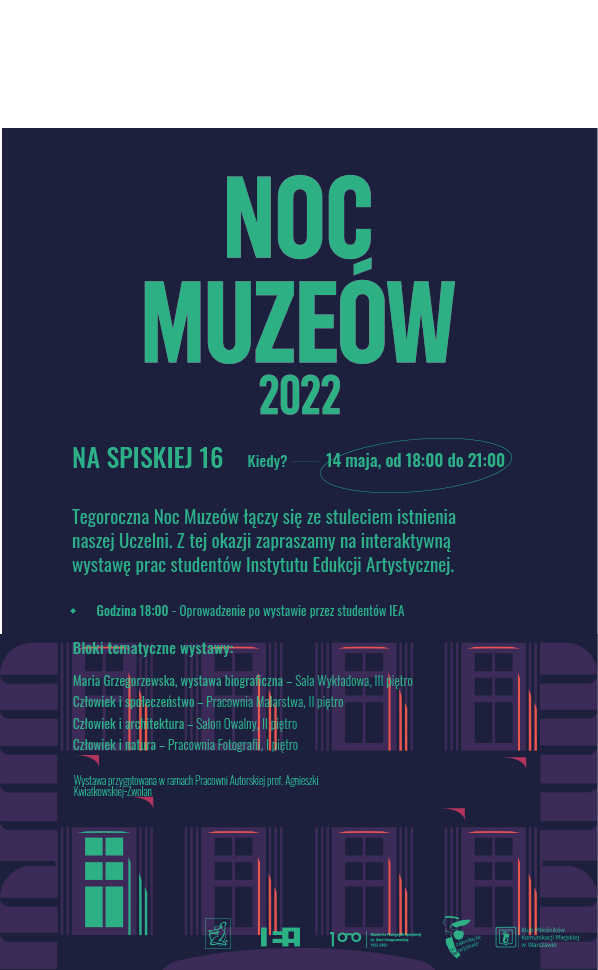 Plakat Nocy Muzeów na Spiskiej