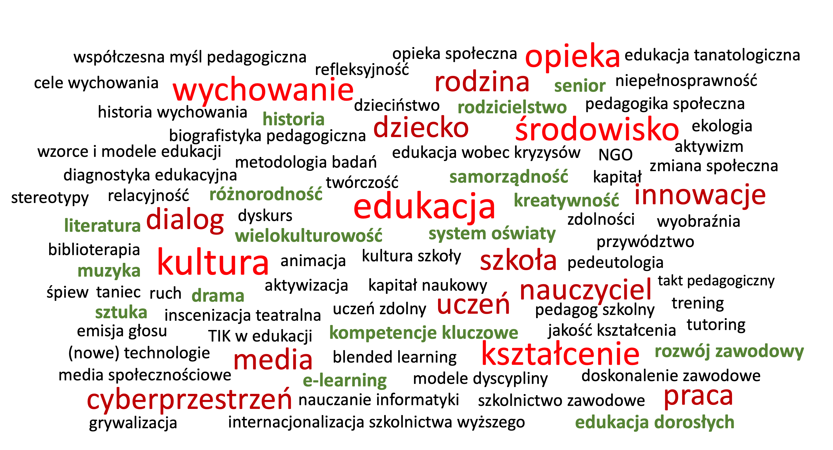 obszary badawcze chmura słów