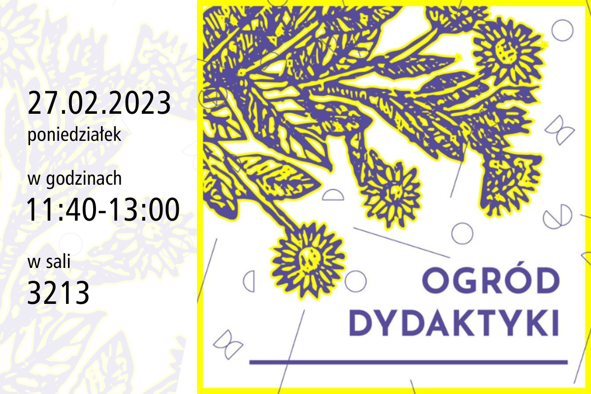 plakat Ogród Dydaktyki