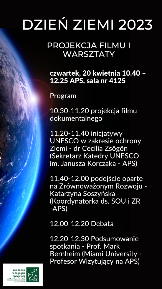 Plakat Dzień Ziemi - program